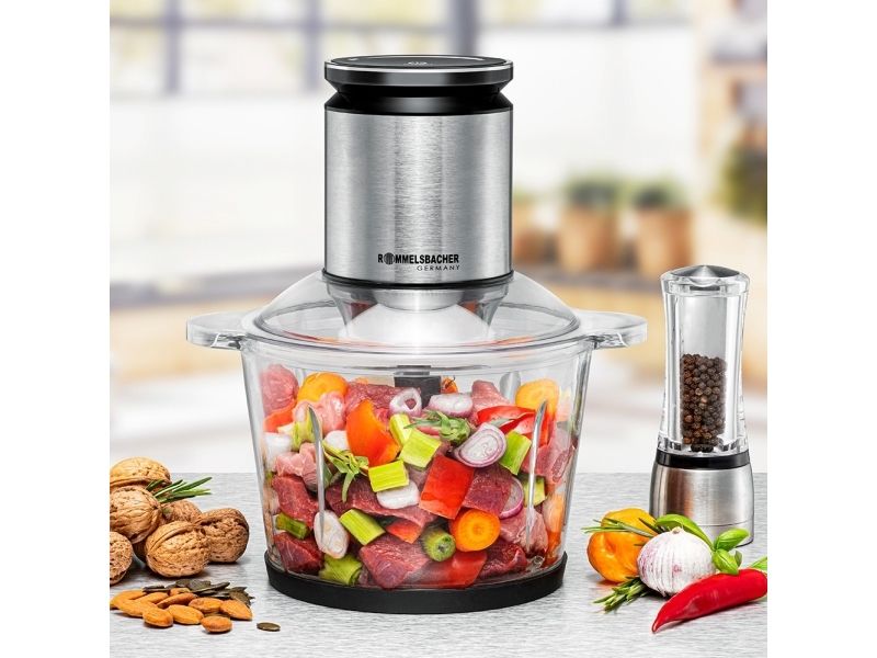 ROMMELSBACHER MZ 800, 2,7 l, sort, rustfrit stål, glas, rustfrit stål, rustfrit stål, knapper (MZ800)