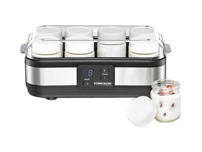 Rommelsbacher JG 40 - Yoghurtmaskine - 1.2 liter - 40 W - rustfrit stål/sort