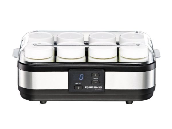 Rommelsbacher JG 40 - Yoghurtmaskine - 1.2 liter - 40 W - rustfrit stål/sort