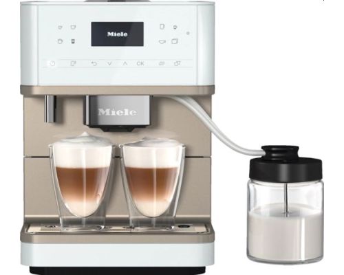Miele CM 6360 LOCM NER Lotushvid/CleanSteelMetallic - Espressomaskine billede 1