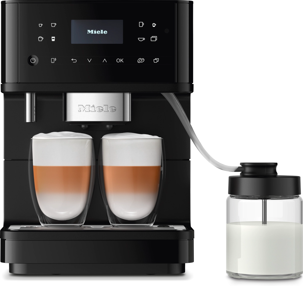 Miele CM 6560 NER Obsidiansort PearlFinish MilkPerfection Espressomaskine billede 1