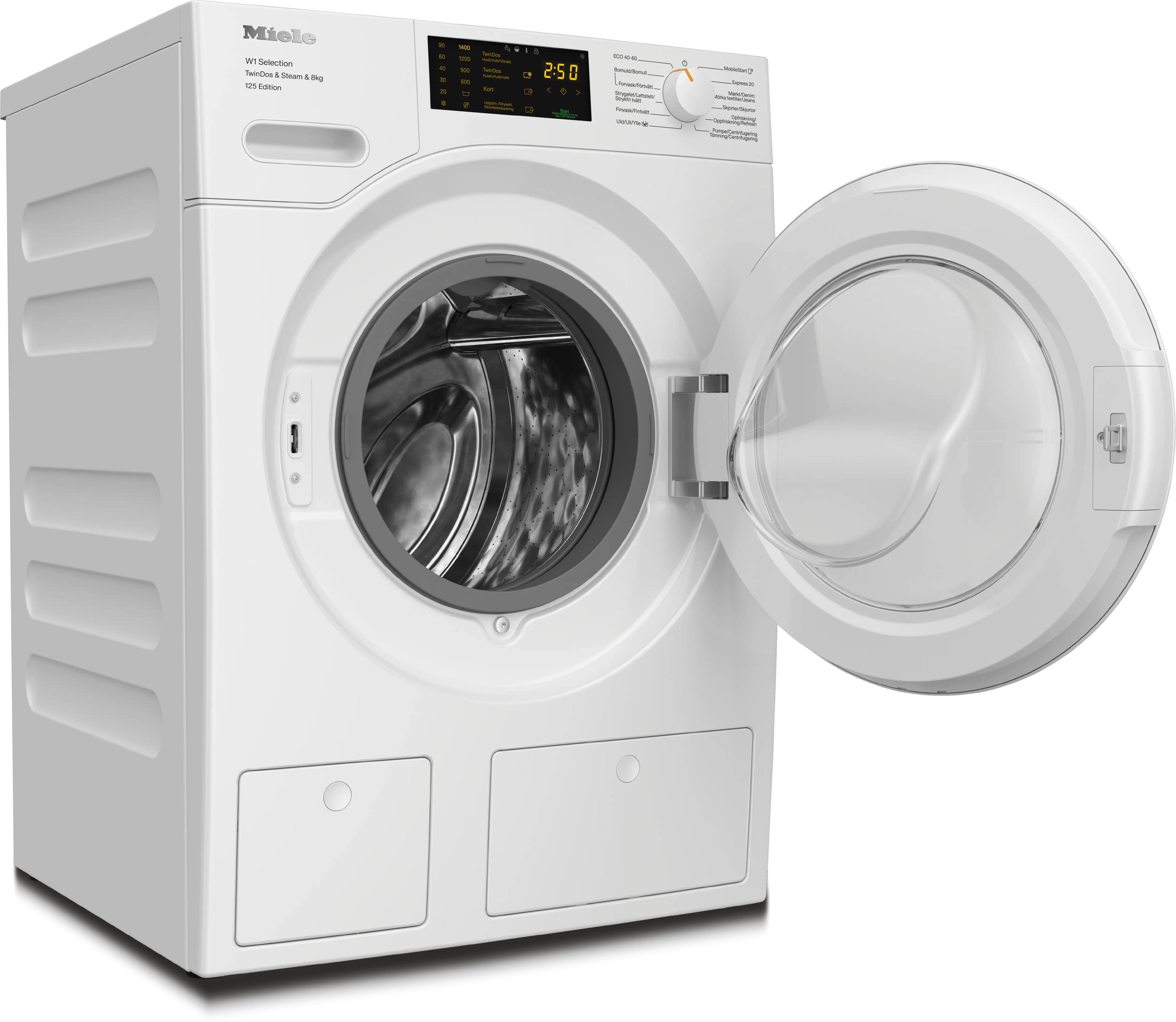 Miele WSB683WCS NDS LW TDos&Steam&8kg Frontbetjent vaskemaskine