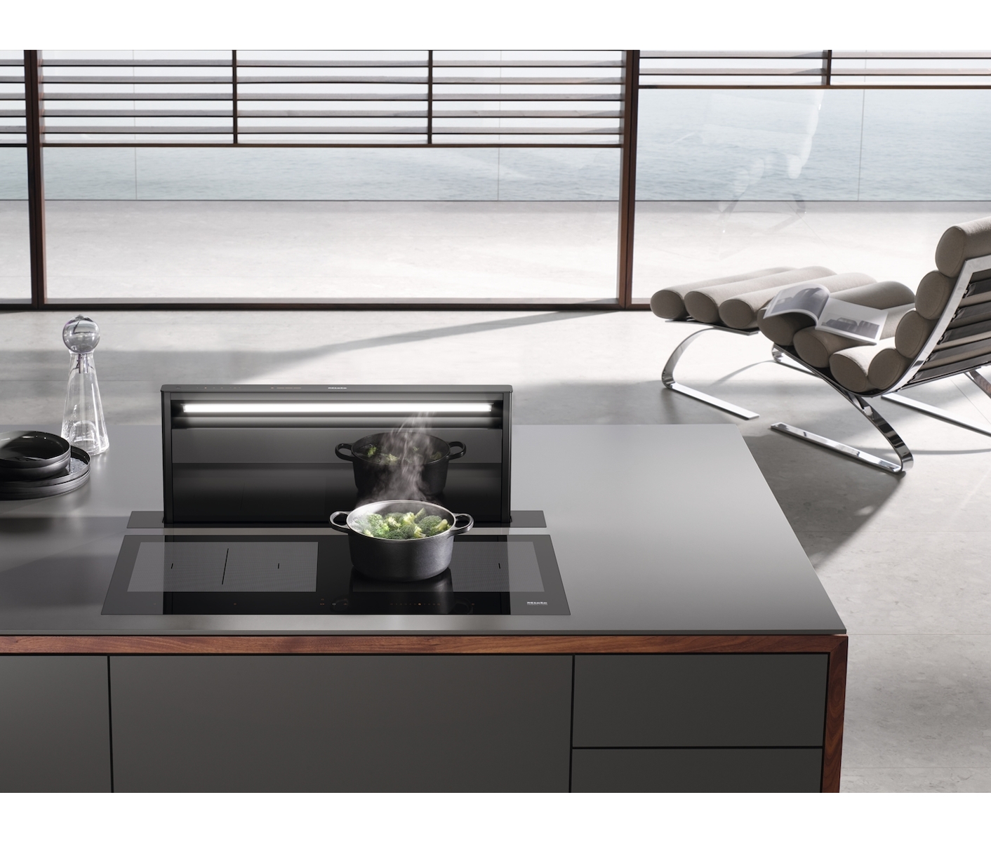 Miele DAD 4841 MASW Black Levantar Bordintegreret emhætte