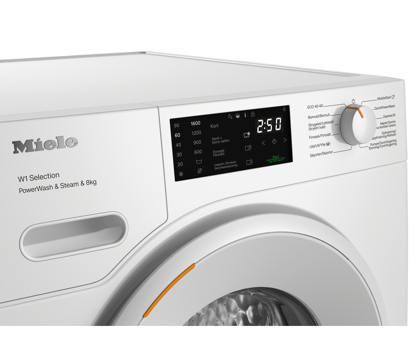 Miele Wash & Steam 8kg Vaskemaskine billede 2