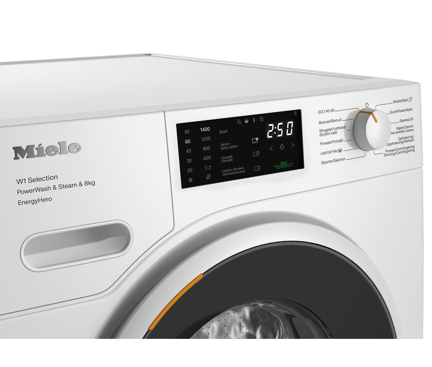 Miele WSE383WCS Nds Lw Pwash&Steam&8kg Vaskemaskine