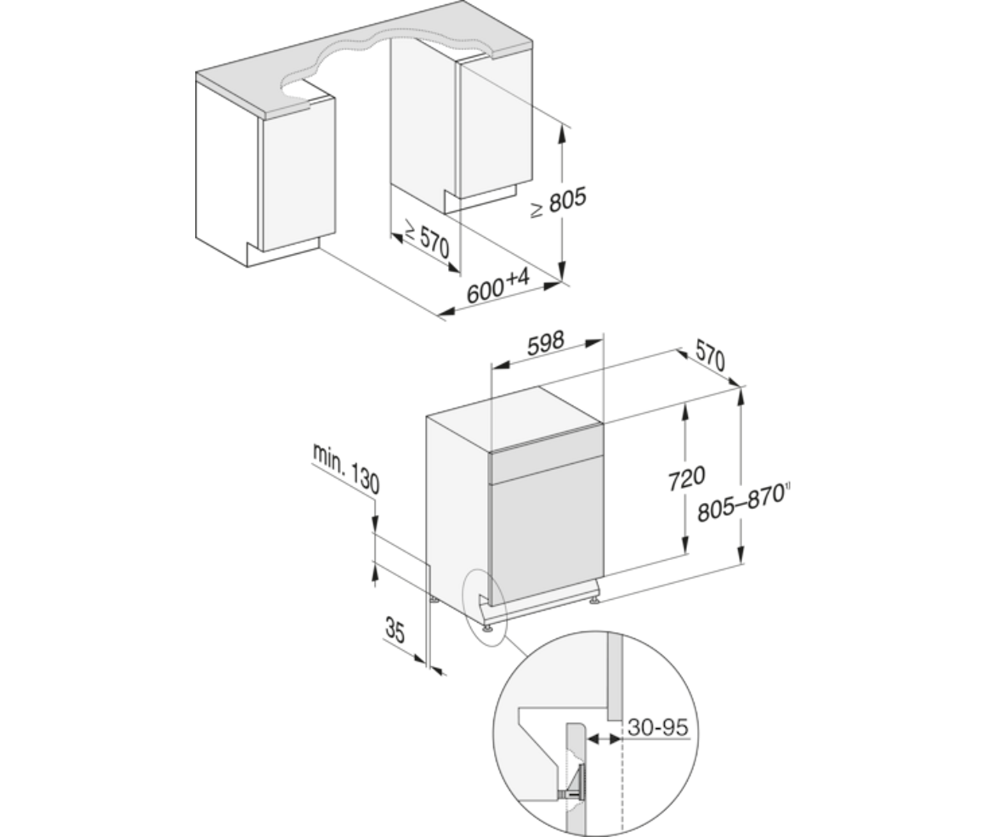 Miele G7042 Scu Ner Bw Autodos Opvaskemaskine billede 4