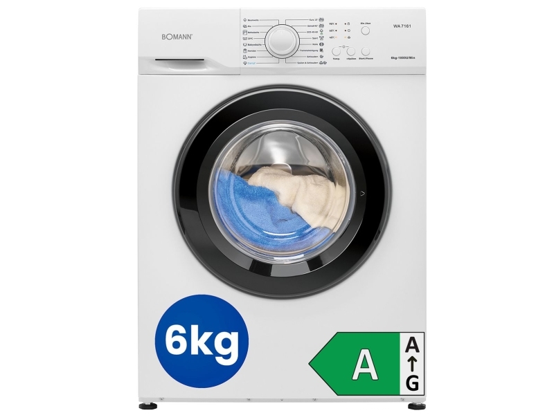 Bomann WA 7161 frontbetjent vaskemaskine 6 kg 1000 RPM Hvid
