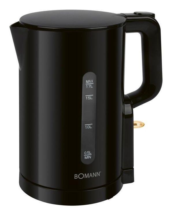 Bomann WK 6090 CB, 1,7 L, 2200 W, Sort, Overophedningsbeskyttelse, Ledningsfri billede 1