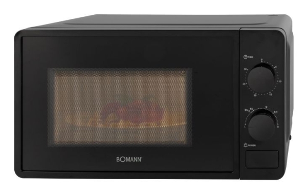Bomann MW 6014 CB, Bordplade, Solo mikroovn, 20 L, 700 W, Dreje, Sort