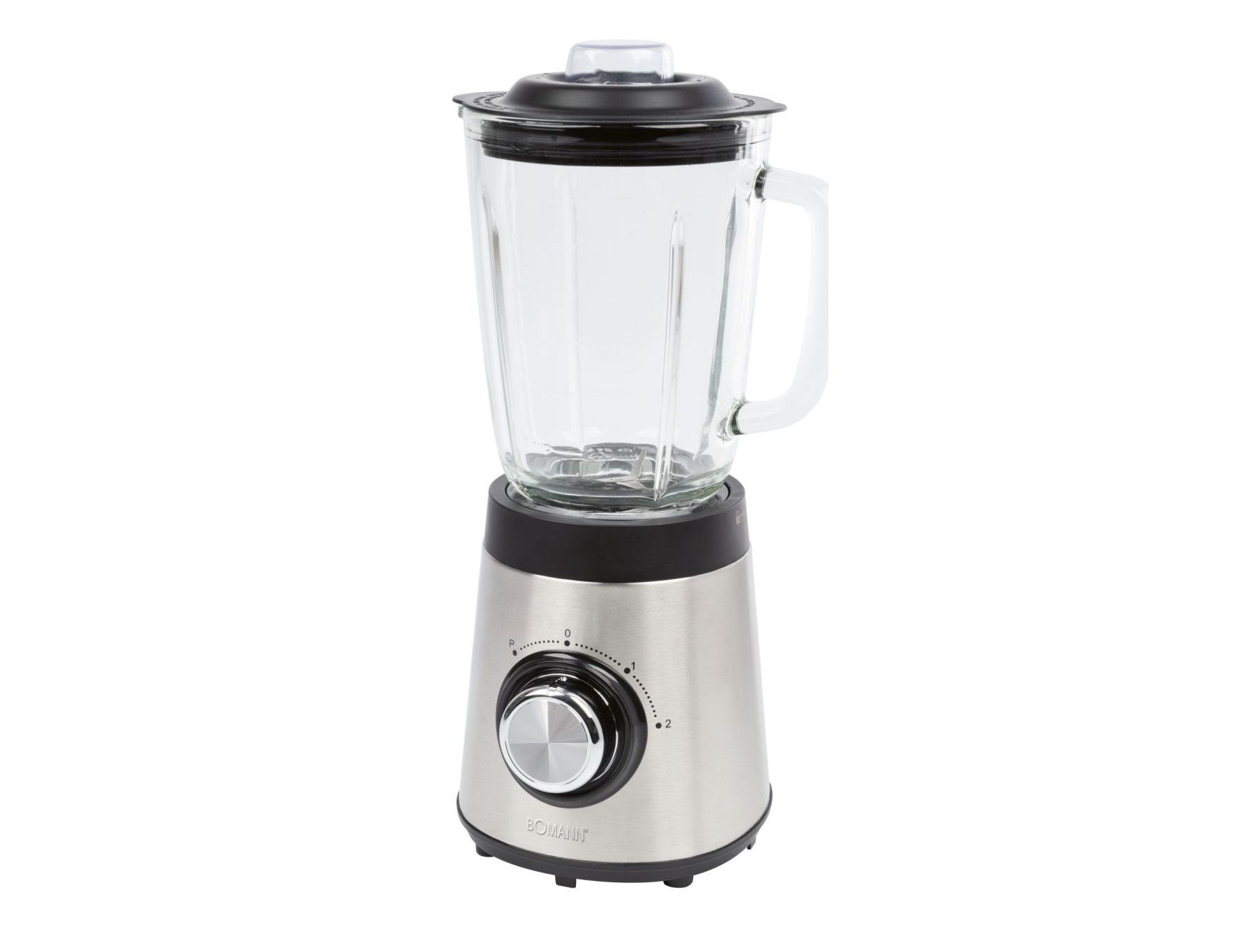 Bomann UM 6084 CB, Bordplade blender, 1,5 L, Impulsfunktion, Knusning af is, 700 W, Rustfrit stål, Transparent billede 1