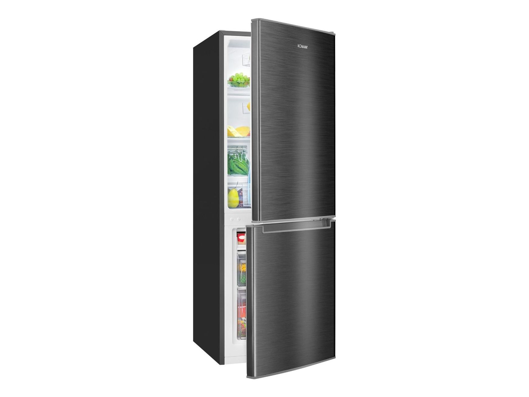 Bomann KG 7359 stainless steel black billede 1