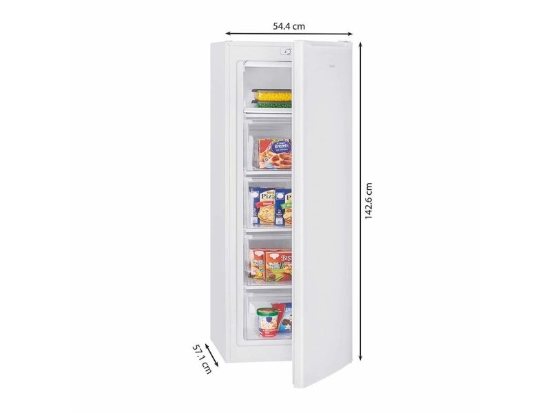 Bomann GS 7340 - Fryser - stående - bredde: 54.4 cm - dybde: 57.1 cm - højde: 142.6 cm - 168 liter - Klasse E - hvid billede 4