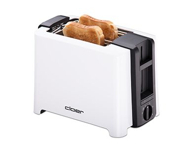 Cloer Toaster 3531, 2 skive(r), Sort, Hvid, Plast, Knapper, Dreje, 900 W, 155 mm billede 1