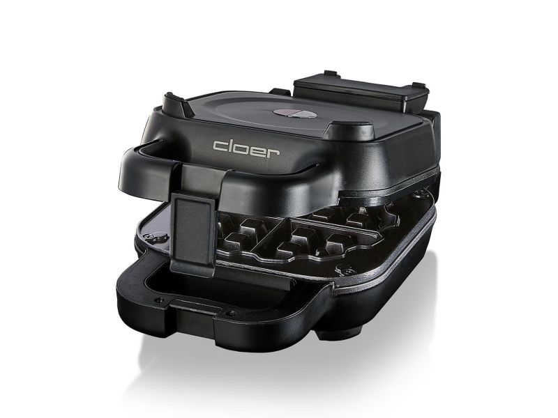 Cloer 6150, 4 vaffel/vafler, Trekant, Sort, Plast, 800 W, 220 - 240 V