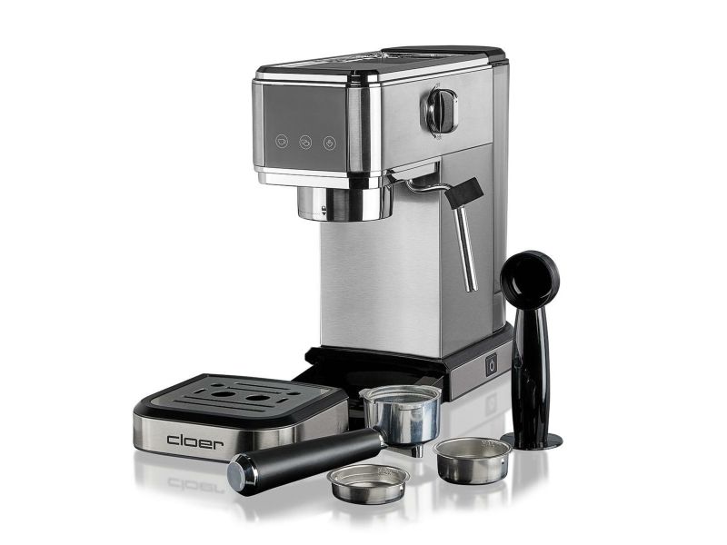 Cloer 5829, Espressomaskine, 1 L, 1350 W, Sort, Rustfrit stål billede 4