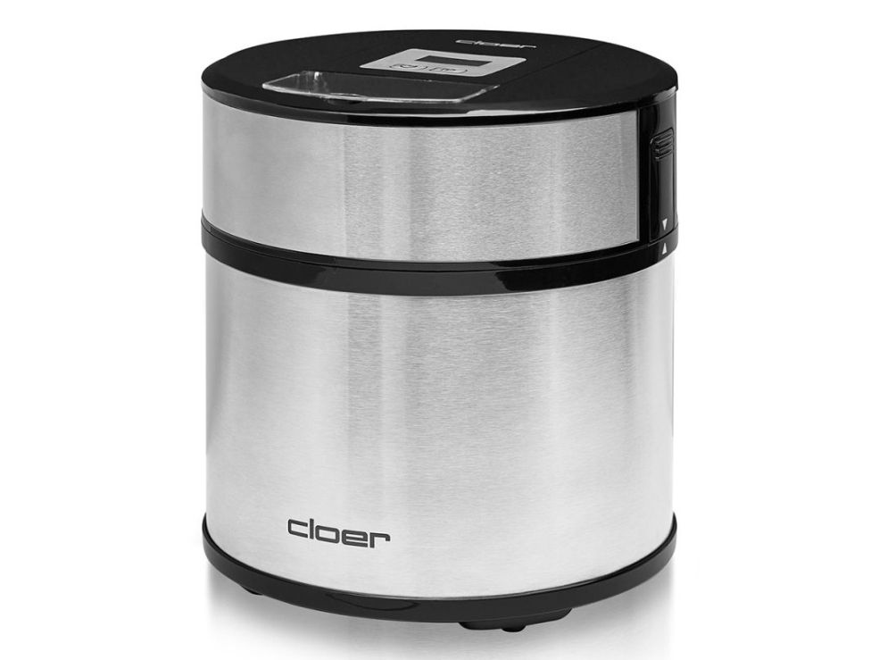 Cloer 9959, Traditionel ismaskine, 1,5 L, 1 skåle, Sølv, LED, 220 mm