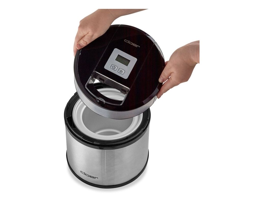 Cloer 9959, Traditionel ismaskine, 1,5 L, 1 skåle, Sølv, LED, 220 mm