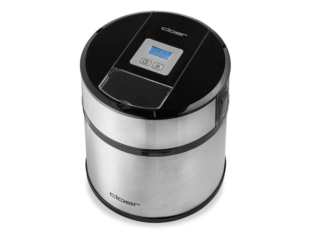 Cloer 9959, Traditionel ismaskine, 1,5 L, 1 skåle, Sølv, LED, 220 mm