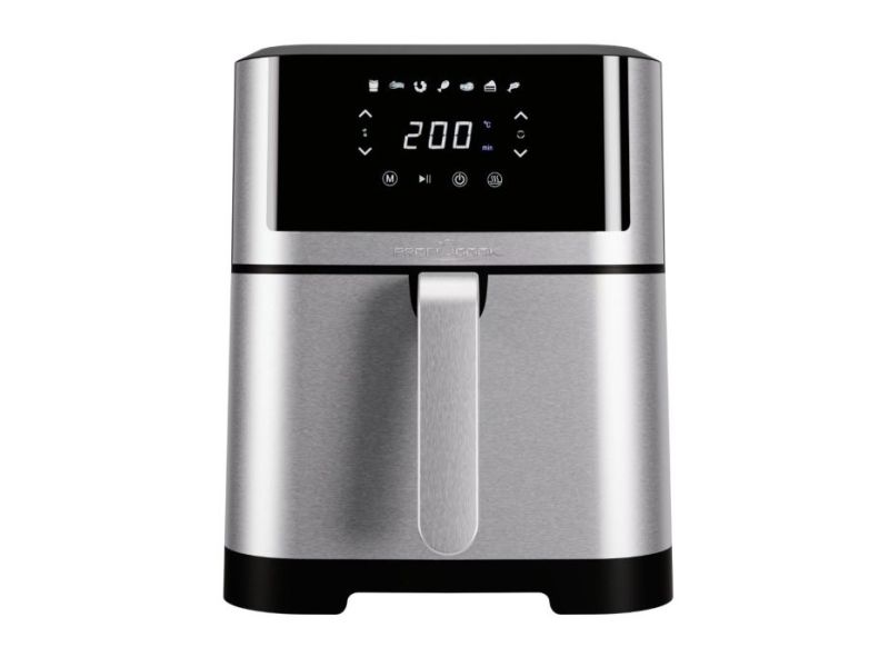 ProfiCook PC-FR 1269 H, Varmluftsteger, 8 L, 80 °C, 240 °C, Enkelt, Sort, Rustfrit stål