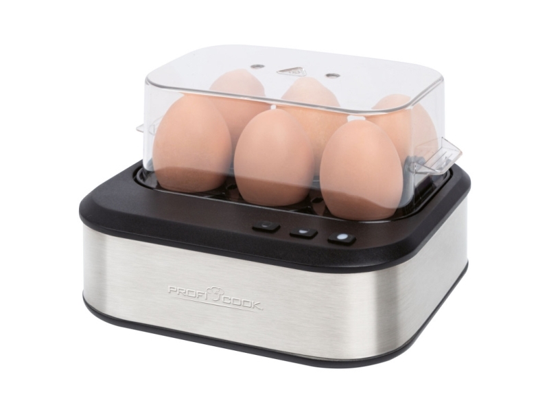 ProfiCook PC-EK 1276, 6 æg, Rustfrit stål, Knap, Sort, Rustfrit stål, 400 W, 230 V
