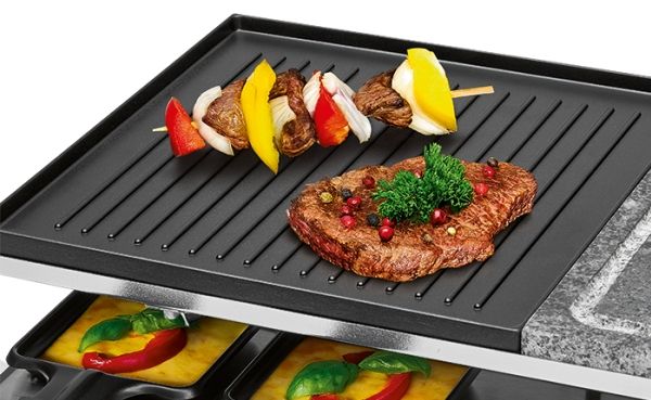 ProfiCook PC-RG 1144 - Raclette/grill/stegeplade/varm sten - 1.7 kW - rustfrit stål billede 4
