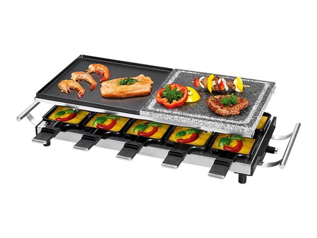 ProfiCook PC-RG 1144 - Raclette/grill/stegeplade/varm sten - 1.7 kW - rustfrit stål billede 1