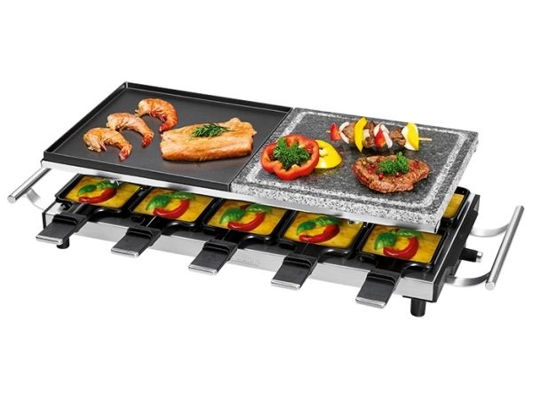 ProfiCook PC-RG 1144 - Raclette/grill/stegeplade/varm sten - 1.7 kW - rustfrit stål billede 3