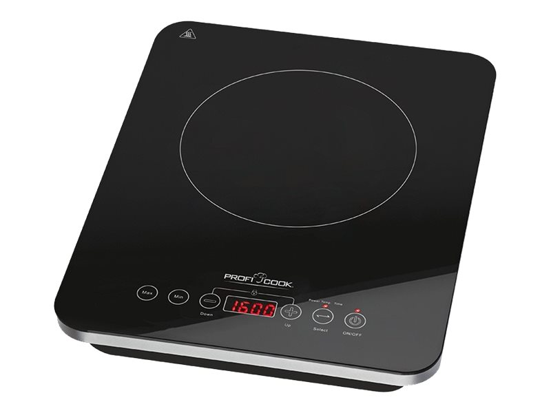 ProfiCook PC-EKI 1062 - El-varmeplade - 2 kW - rustfrit stål/sort