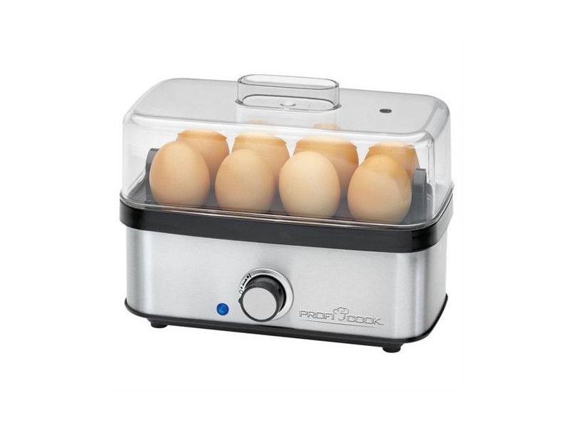 ProfiCook PC-EK 1275, 8 æg, Rustfrit stål, Tritan, Dreje, Sort, Rustfrit stål, 400 W