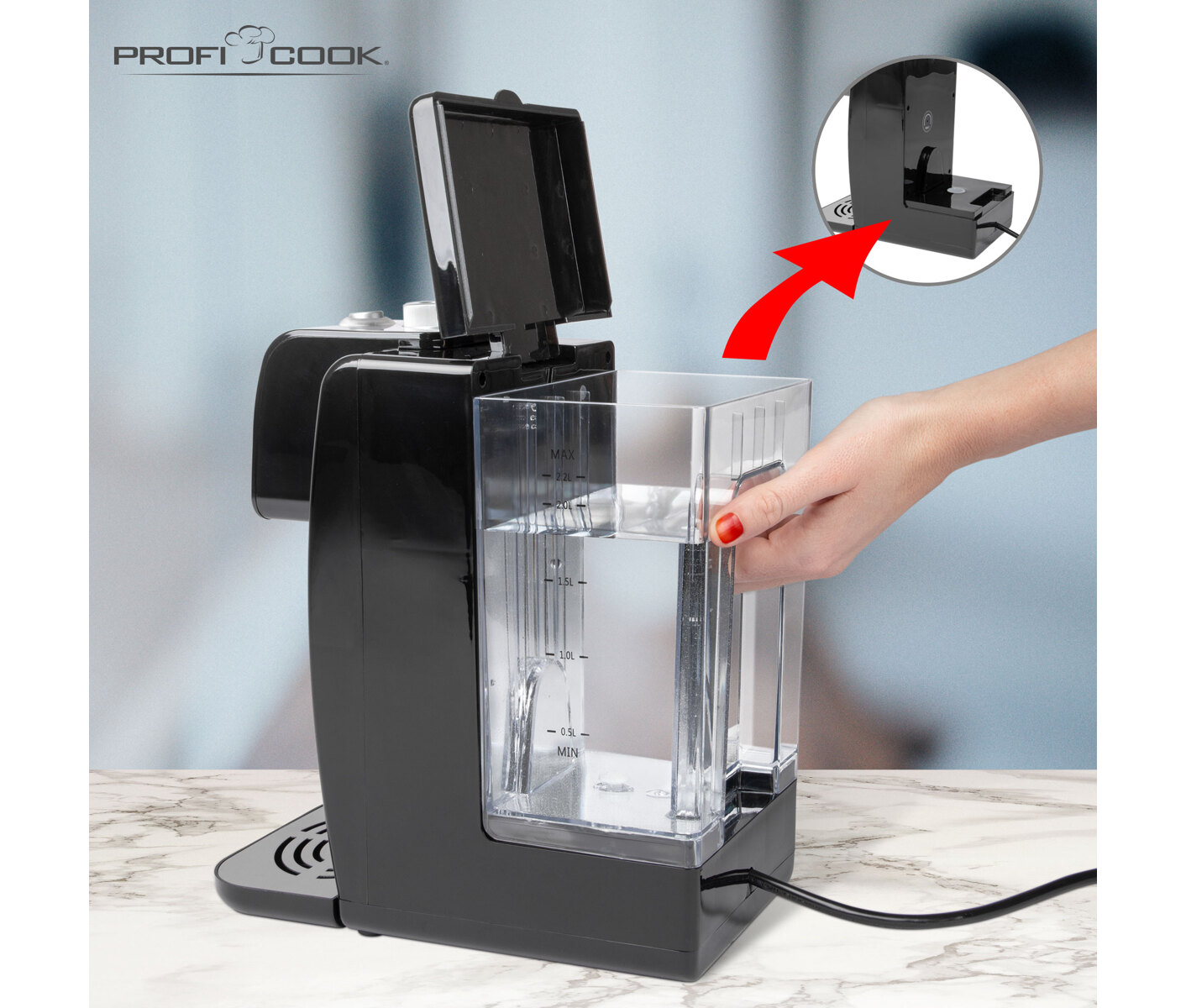 Profi Cook Hws1168 Hot Water Dispenser Elkedel billede 3