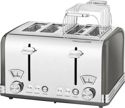 ProfiCook PC-TA 1194 - Brødrister - 4 skive - 4 Holdere - antracit