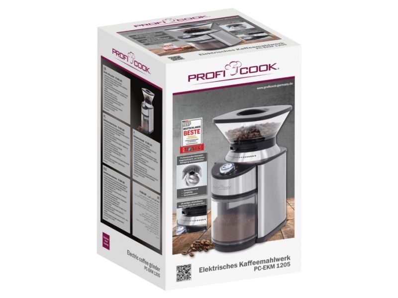 ProfiCook PC-EKM 1205 - Kaffemølle - 200 W - rustfrit stål/sort