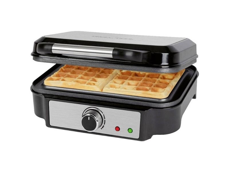 ProfiCook PC-WA 1240, 2 vafler/plader, Firkantet, Sort, Rustfrit stål, Rustfrit stål, Rustfrit stål, 1000 W
