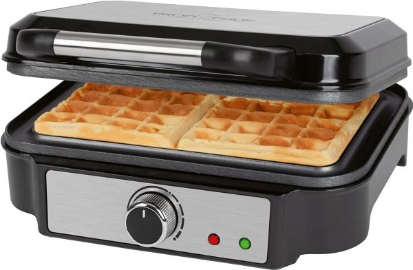 ProfiCook PC-WA 1240, 2 vafler/plader, Firkantet, Sort, Rustfrit stål, Rustfrit stål, Rustfrit stål, 1000 W