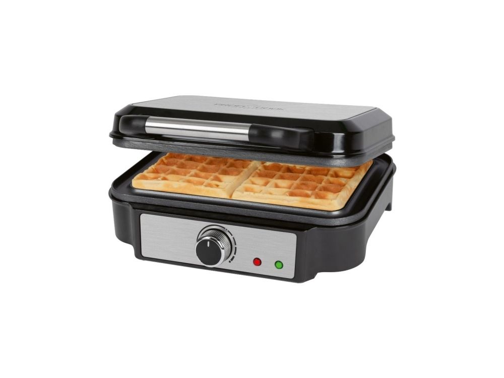 ProfiCook PC-WA 1240, 2 vafler/plader, Firkantet, Sort, Rustfrit stål, Rustfrit stål, Rustfrit stål, 1000 W