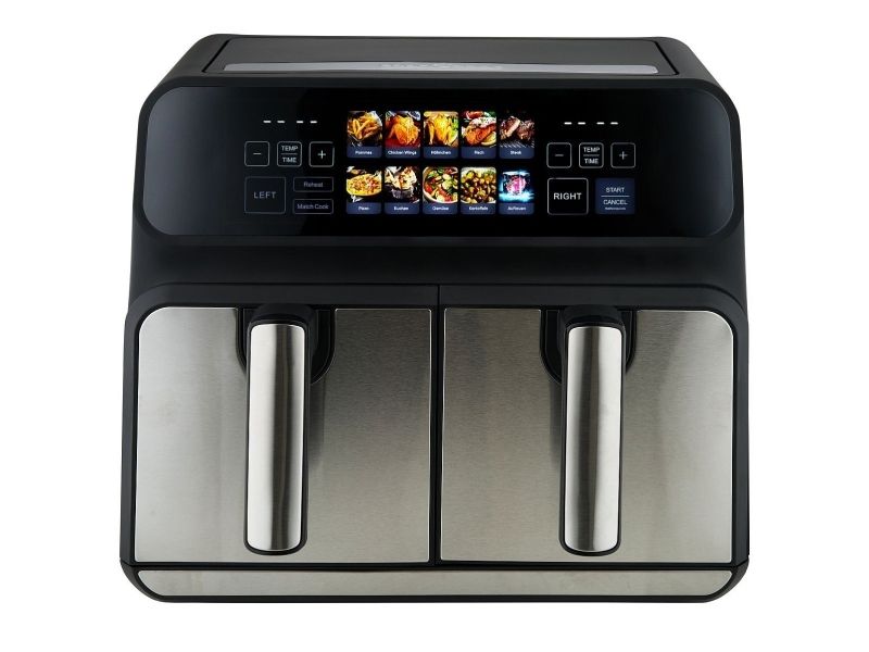 ProfiCook PC-FR 1287 H, Varmluftsteger, 8 L, 50 °C, 200 °C, Dobbelt, Sort, Rustfrit stål