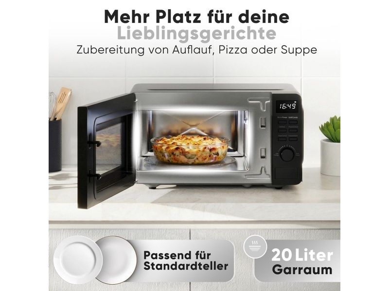 ProfiCook PC-MWG 1319, Bordplade, Grill mikroovn, 20 L, 700 W, Indbygget skærm, Knapper, Dreje billede 3