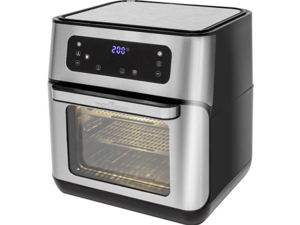 ProfiCook PC-FR 1200 H - Varmluftsrister - 11 liter - 1500 W - rustfrit stål/sort billede 2