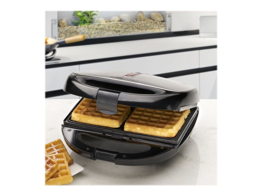 Clatronic ST/WA 3670 - sandwich maker / waffle maker / grill - black/inox billede 2