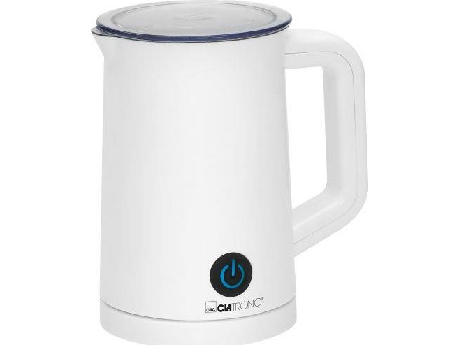 Clatronic MS 3693, Automatisk mælkeskummer/varmer, Hvid, 300 ml, 0,3 L, Knapper, Vekselstrøm