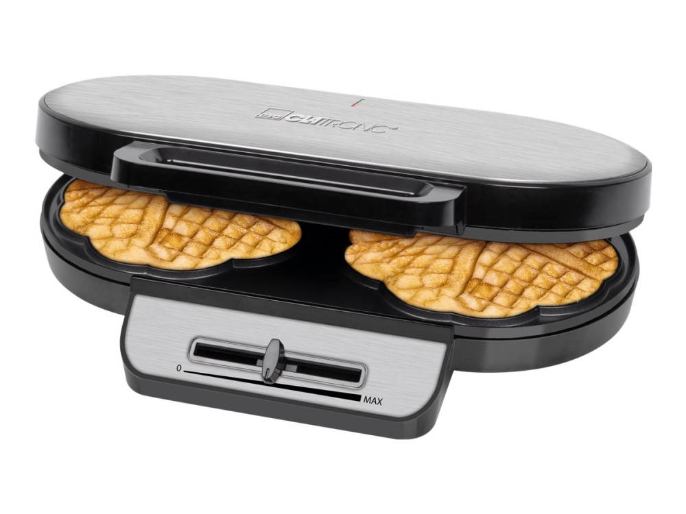 Clatronic Vaffeljern WA 3745 - waffle maker - stainless steel billede 1