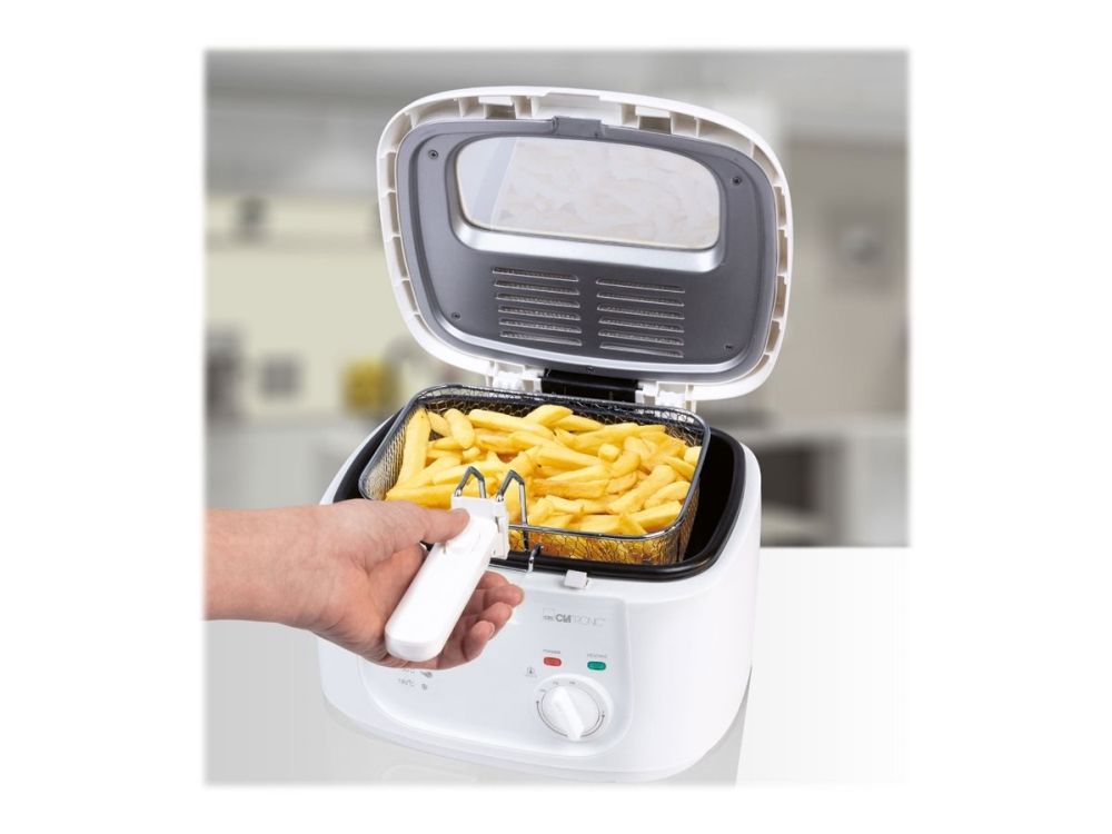 Clatronic FR 3771 - Fritureapparat - 2.5 liter - 1.8 kW - hvid