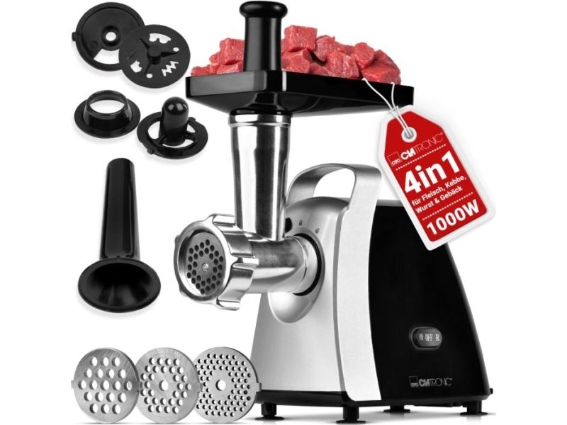 Clatronic FW 3803, 1000 W, Sort, Rustfrit stål, 220 - 240 V, 50/60 Hz, 1,97 kg