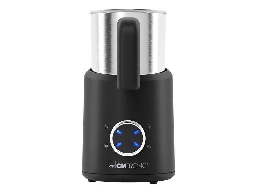 Clatronic MS 3812, Automatisk mælkeskummer/varmer, Sort, Rustfrit stål, 300 ml, 0,74 L, Varm & kold billede 1