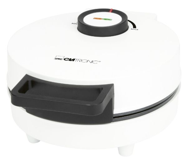 Clatronic WA 3832, 1 vaffel/vafler, Cirkel, Sort, Hvid, 20 cm, Horisontal/vertikal, 1200 W