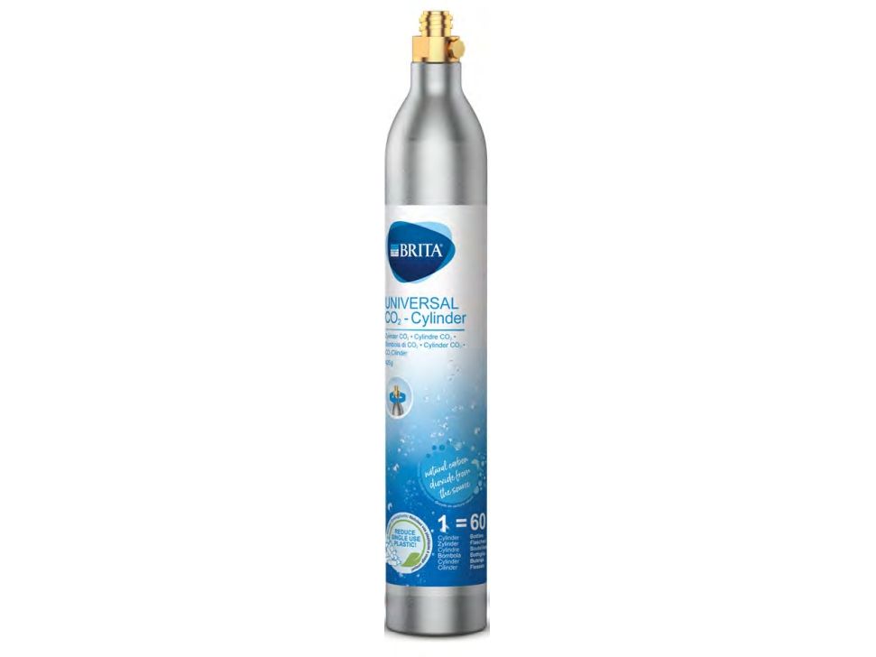 Brita 1051068, Karbonator oplader, Sølv, 425 ml, 60 L