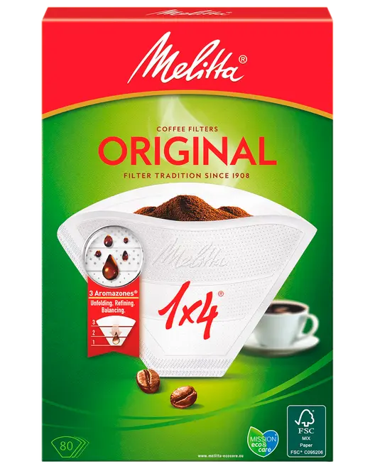 Melitta kaffefilter 1 x 4 80-pak
