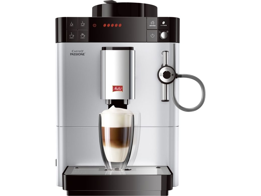 Melitta Caffeo Passione, Espressomaskine, 1,2 L, Kaffebønner, Malet kaffe, Indbygget kværn, 1400 W, Sølv billede 4
