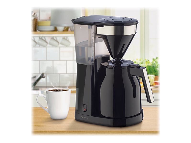 Melitta EasyTop Therm - Kaffemaskine - 12 kopper - sort/ sølv