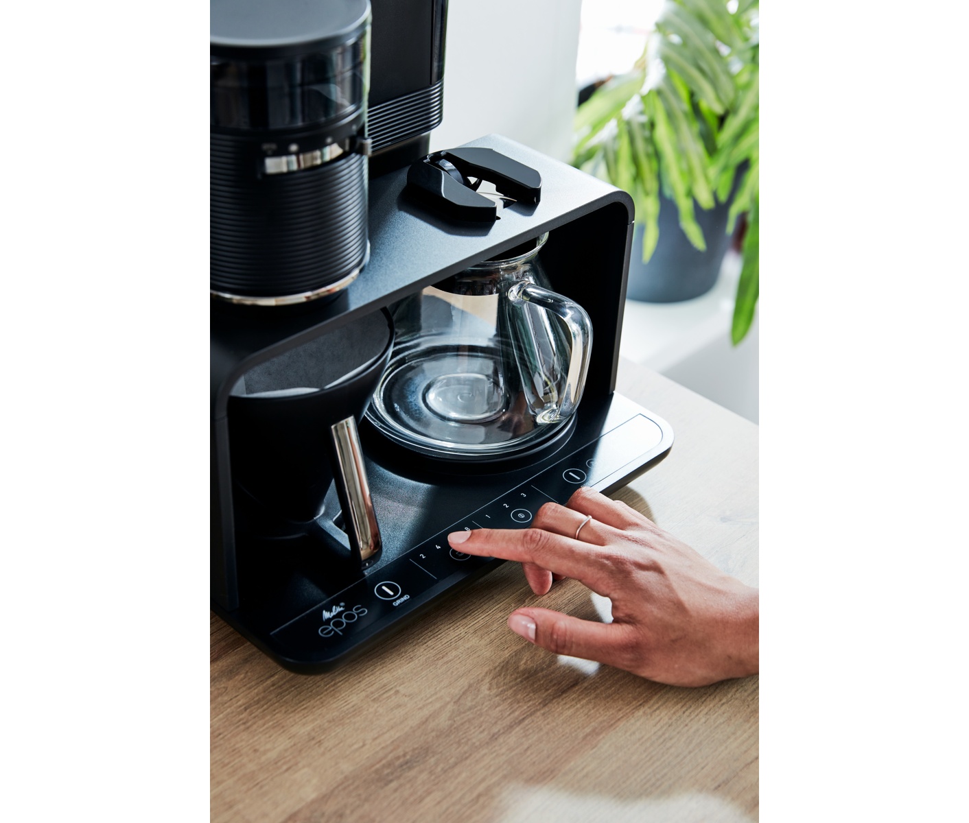 Melitta Epos Black/chrome Kaffemaskine billede 4